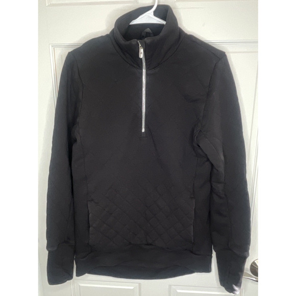 lululemon athletica Tops - Lululemon Women's Forever Warm Black Quilted 1/4 Zip Pullover Sz 6 Outdoors Cozy